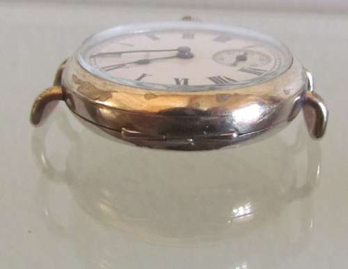 WATCH=ELGIN Half Hunter Case Vintage Wristwatch=1921=3/4 Gold Plated=Serial N 23130888=Keystone Case