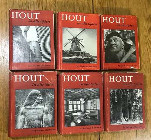 BOOK SET HOUT IN ALLE TIJDEN W. BOERHAVE BEEKMAN 6 Volumes 1949-55 WOOD THROUGH ALL TIMES