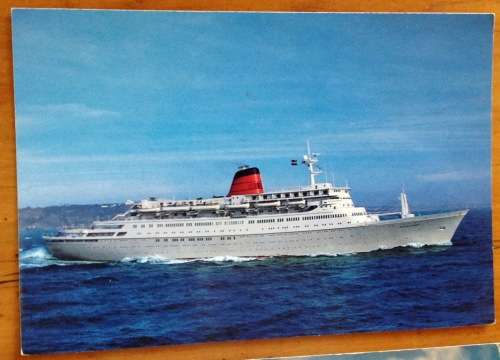 POSTCARDS x 2 POST CARDS CUNARD SAGAFJORD ADVENTURER SHIP STEAMSHIP PASSENGER CRUISE LINER