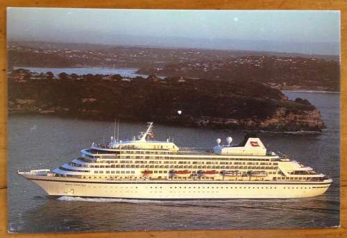 POSTCARDS x 2 POST CARDS CUNARD ROYAL VIKING SUN SAGAFJORD SHIP STEAMSHIP PASSENGER CRUISE LINER