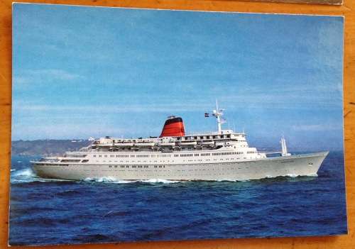 POSTCARDS x 2 POST CARDS CUNARD ROYAL VIKING SUN SAGAFJORD SHIP STEAMSHIP PASSENGER CRUISE LINER
