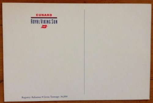 POSTCARDS x 2 POST CARDS CUNARD ROYAL VIKING SUN SAGAFJORD SHIP STEAMSHIP PASSENGER CRUISE LINER