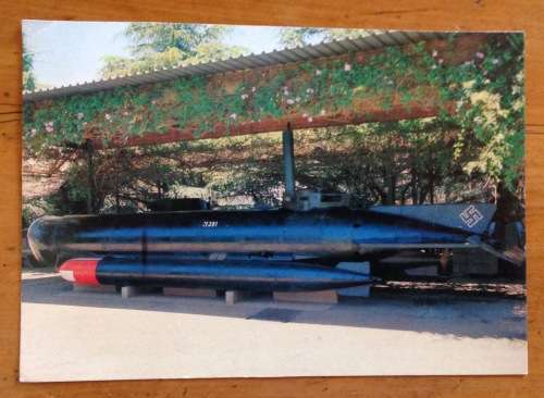 Postcard Molch One-Man Submarine Germany WWII World War Two Art Publishers.