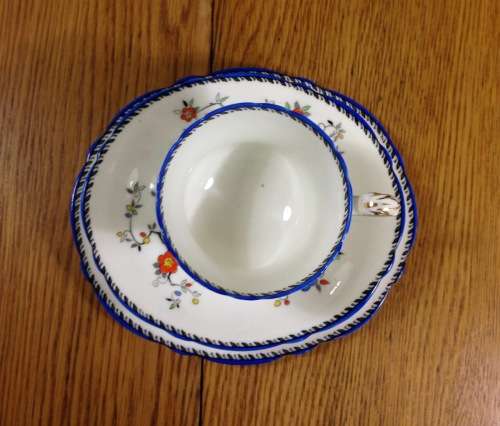 PARAGON BLOSSOM TEA SET RD. No. 744170 MILK JUG OPEN SUGAR CAKE PLATE 6 TRIOS STUNNING RARE 21 PIECE