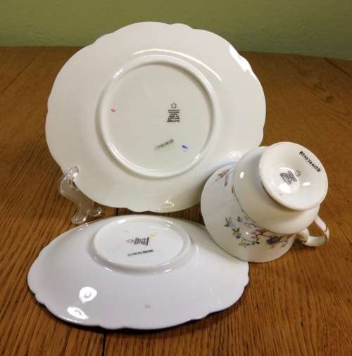 PARAGON BLOSSOM TEA SET RD. No. 744170 MILK JUG OPEN SUGAR CAKE PLATE 6 TRIOS STUNNING RARE 21 PIECE