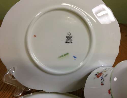 PARAGON BLOSSOM TEA SET RD. No. 744170 MILK JUG OPEN SUGAR CAKE PLATE 6 TRIOS STUNNING RARE 21 PIECE
