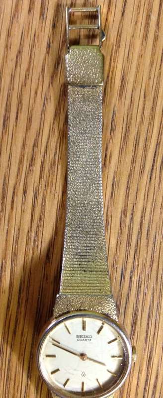 WATCH SEIKO LADIES Wristwatch QUARTZ SGP BACK STAINLESS STEEL 9N1431 1400-0120 JAPAN-C GOLD PLATED?