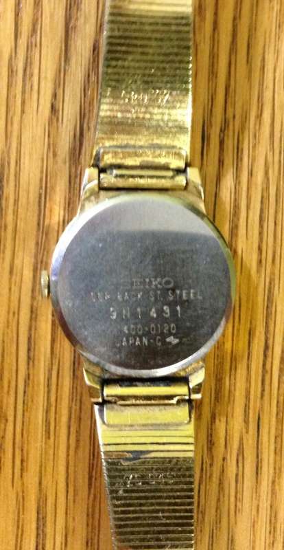 WATCH SEIKO LADIES Wristwatch QUARTZ SGP BACK STAINLESS STEEL 9N1431 1400-0120 JAPAN-C GOLD PLATED?