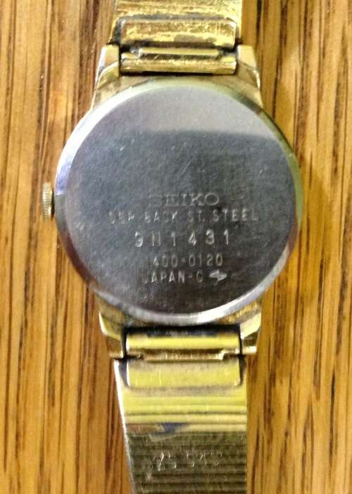 WATCH SEIKO LADIES Wristwatch QUARTZ SGP BACK STAINLESS STEEL 9N1431 1400-0120 JAPAN-C GOLD PLATED?