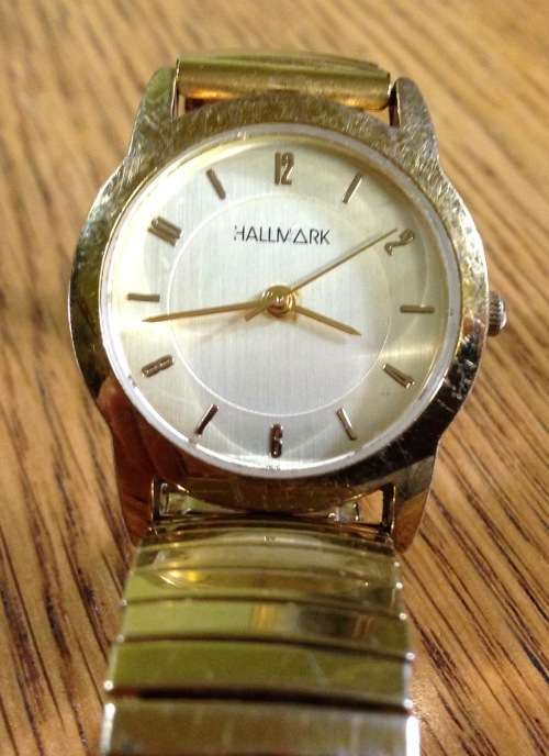 WATCH HALLMARK LADIES Wristwatch ALLOY COLLECTION QUARTZ STAINLESS STEEL GOLD PLATED? JAPAN MOVT.