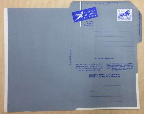 SOUTH AFRICAN AIRLETTERS x 13=AIR LETTER (x 13)=Lugbrief=by Airmail=Aerogram.