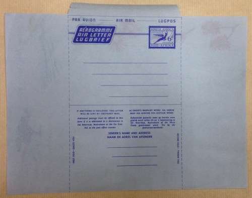 SOUTH AFRICAN AIRLETTERS x 13=AIR LETTER (x 13)=Lugbrief=by Airmail=Aerogram.