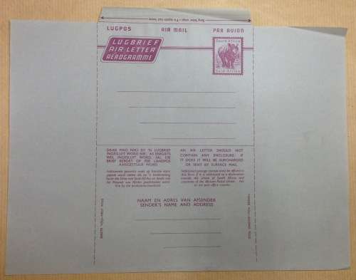 SOUTH AFRICAN AIRLETTERS x 13=AIR LETTER (x 13)=Lugbrief=by Airmail=Aerogram.