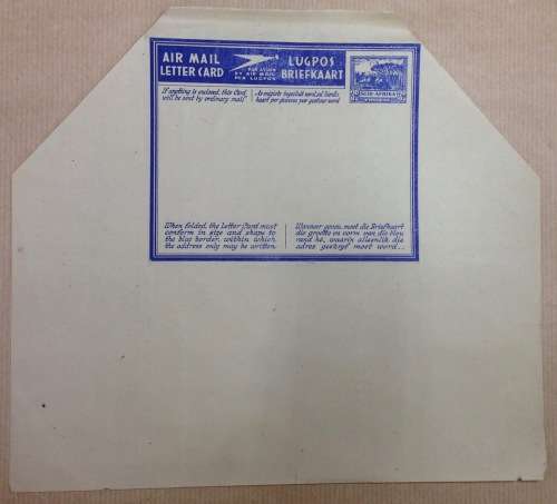 SOUTH AFRICAN AIRLETTERS x 13=AIR LETTER (x 13)=Lugbrief=by Airmail=Aerogram.
