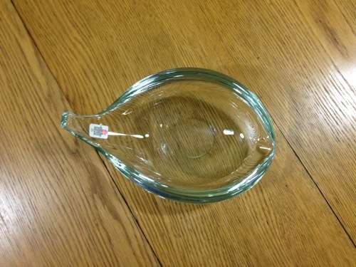 HOLMEGAARD DENMARK ASHTRAY with a TAIL HANDBLOWN CLEAR GLASS ATTRIBUTED to Per Lütken UNIQUE DESIGN!