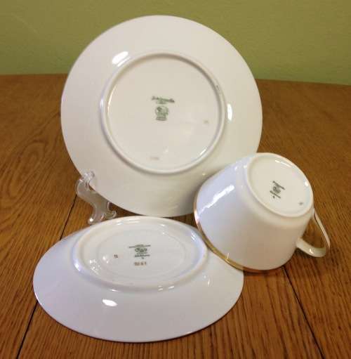 DINNER + TEA/COFFEE SERVICE HUTSCHENREUTHER LORENZ GERMANY NOBLESSE GOLDRAND 118 PIECES 12 PLACE