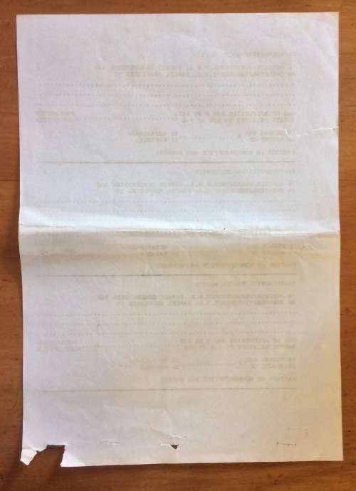 PARCEL ADVICE FORM SOUTH AFRICAN POST OFFICE OVERSEAS INSURED C.O.D. PARCEL AWAITS DELIVERY FOR YOU.