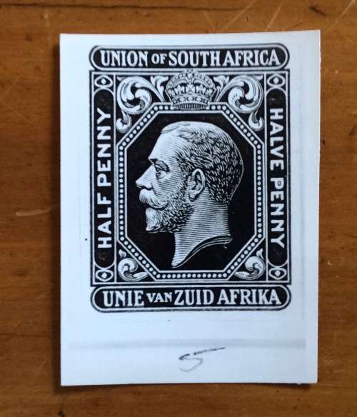 POST OFFICE ARCHIVES REPUBLIC of SOUTH AFRICA OFFICIAL COPYRIGHT ESSAY 49 1/2d KING GEORGE V B and W