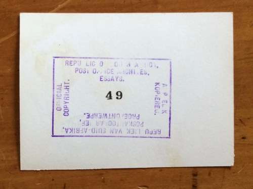POST OFFICE ARCHIVES REPUBLIC of SOUTH AFRICA OFFICIAL COPYRIGHT ESSAY 49 1/2d KING GEORGE V B and W