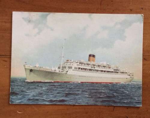 SHIP POSTCARD POST CARD STOOMVAART MAATSCHAPPIJ NETHERLANDS m.s. ORANJE STEAMSHIP CRUISE LINER