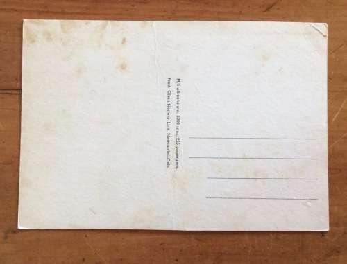 SHIP POSTCARD POST CARD M.S. BLENHEIM FRED. OLSEN NORWAY LINE STEAMSHIP CRUISE LINER NEWCASTLE-OSLO