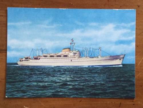 SHIP POSTCARD POST CARD M.S. AUSTRALIA LLOYD TRIESTINO TRIESTE STEAMSHIP CRUISE LINER PASSENGER