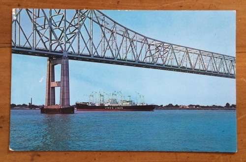 SHIP POSTCARD POST CARD JOSEPH LYKES LYKES BROS STEAMSHIP CO. NEW ORLEANS USA HOUSTON GALVESTON GULF