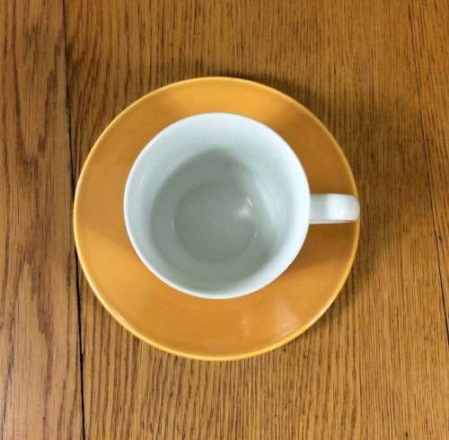 COFFEE DUO J and G MEAKIN STUDIO ENGLAND MAORI PATTERN RETRO SAUCER CUP 1960`s Espresso.
