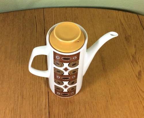 COFFEE POT J and G MEAKIN STUDIO ENGLAND MAORI PATTERN RETRO 1960`s Expresso.