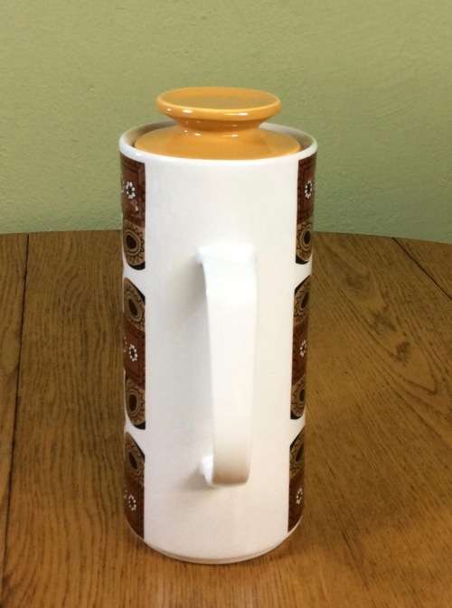 COFFEE POT J and G MEAKIN STUDIO ENGLAND MAORI PATTERN RETRO 1960`s Expresso.