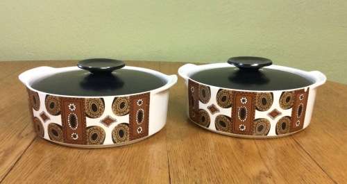 DINNER SERVICE=PART=46 piece=PLATES=BOWLS=J and G MEAKIN STUDIO=ENGLAND=MAORI PATTERN=RETRO=1960's