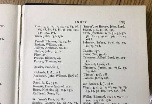 ON THE POETRY OF POPE Geoffrey Tillotson Published by Oxford at the Clarendon Press 1938 BOOK.