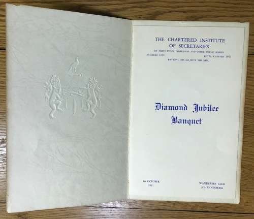 THE CHARTERED INSTITUTE of SECRETARIES 1891-1951 A REVIEW of 60 YEARS 1951 SIGNED by Edward Wilshaw!