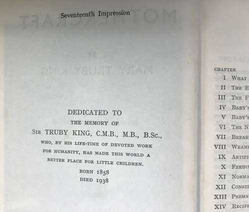 MOTHER CRAFT MARY TRUBY KING 1943 17th EDITION Parenting Includes Obstetric Tables!