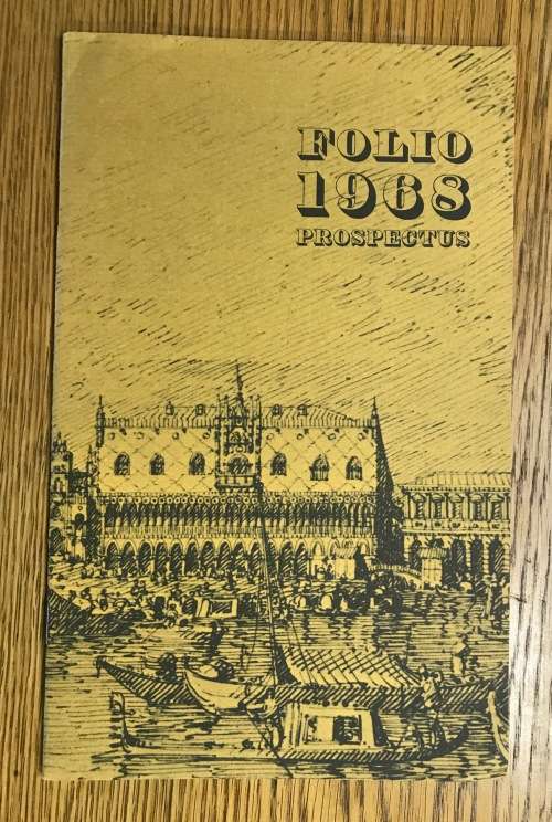 FOLIO 1968 PROSPECTUS MEMBERSHIP AND BOOKCLUB BOOKLET SCARCE!!!