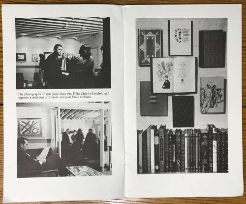 FOLIO 1968 PROSPECTUS MEMBERSHIP AND BOOKCLUB BOOKLET SCARCE!!!