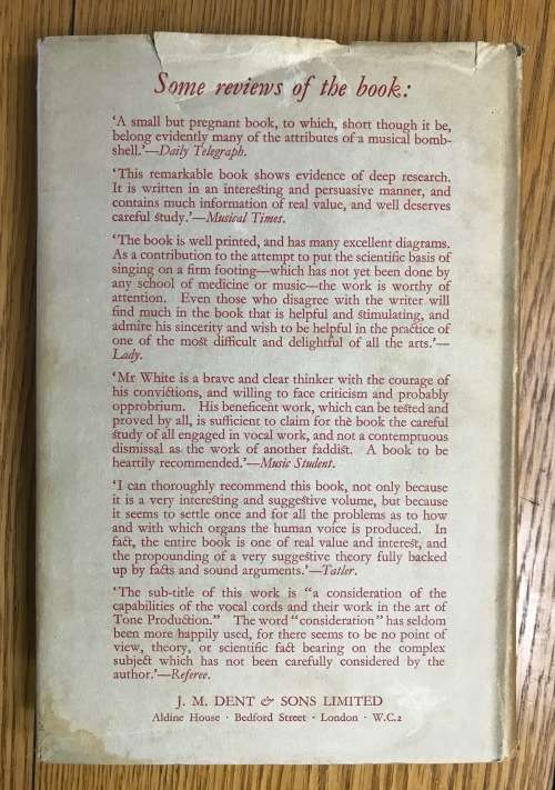 SCIENCE and SINGING ERNEST G. WHITE 1938 RESEARCH of the VOICES INGERSEL OCUTITIONISTS STAMMERERS.