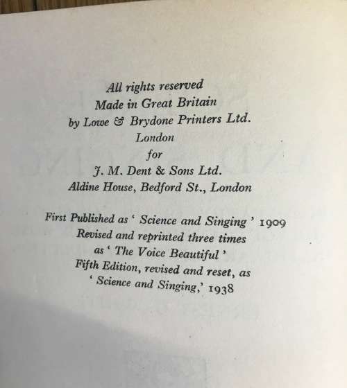SCIENCE and SINGING ERNEST G. WHITE 1938 RESEARCH of the VOICES INGERSEL OCUTITIONISTS STAMMERERS.