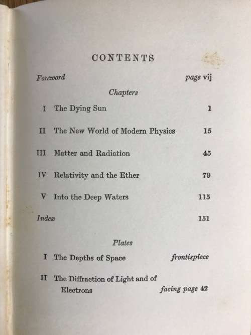 The Mysterious Universe Sir James Jeans Published by Cambridge University Press 1931 STARS PLANETS