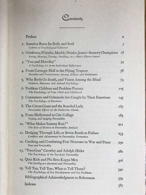 Psychology for the Millions Abraham Paul Sperling Publisher Frederick Fell USA 1947.