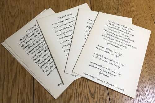 THE DRYAD WRITING CARDS ALFRED FAIRBANKS LEICESTER ENGLAND 1930`s 10 cards + notes.