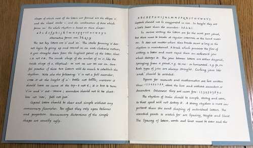 HANDWRITING SHEETS wraps x 2=PATRICK BARRY=O.S.B.=1954 + 1955=CALLIGRAPHY.