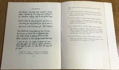 GOOD WRITING ITALIC STYLE WRITING W. WORTHY CHATTO and WINDUS 1953 SOFTCOVER.