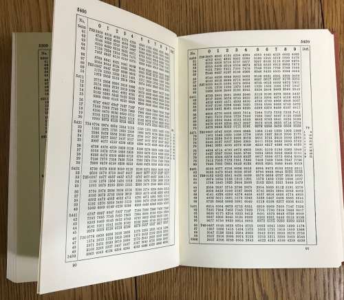 CHAMBERS`S SEVEN FIGURE MATHEMATICAL TABLES Compiles by James Pryde COLLEGE EDITION 1940`s.