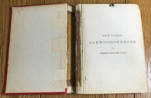 Zakwoordenboek der Nederlandsche Taal M.J. KEONEN 5th EDITION 1894?