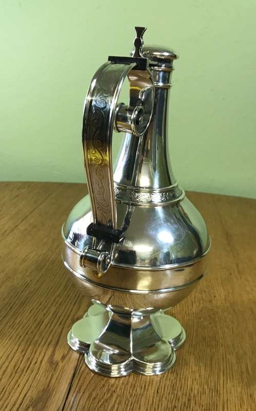 STERLING SILVER HALLMARKED CLARET JUG WINE EWER 1874 BARNARD and SONS LONDON ENGLAND 146 YEARS OLD!!