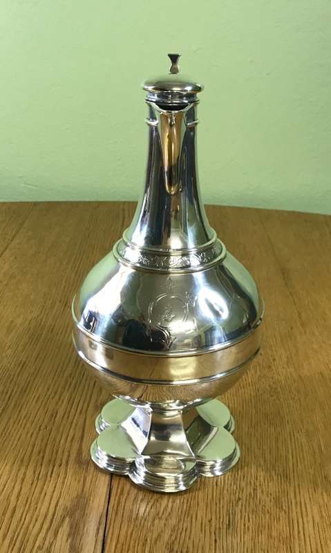 STERLING SILVER HALLMARKED CLARET JUG WINE EWER 1874 BARNARD and SONS LONDON ENGLAND 146 YEARS OLD!!