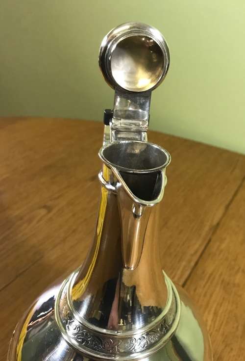 STERLING SILVER HALLMARKED CLARET JUG WINE EWER 1874 BARNARD and SONS LONDON ENGLAND 146 YEARS OLD!!