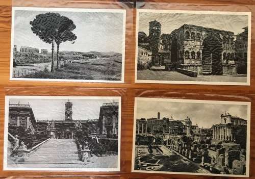 POSTCARDS x 20 POST CARDS ROME ROMA ITALY 1938 MONUMENTS BUILDINGS PYRAMID UNUSED BLACK + WHITE