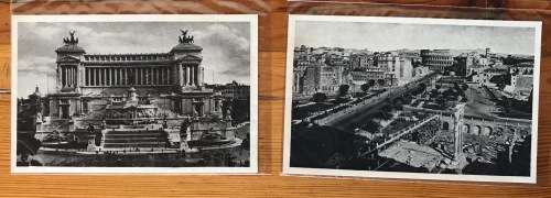POSTCARDS x 20 POST CARDS ROME ROMA ITALY 1938 MONUMENTS BUILDINGS PYRAMID UNUSED BLACK + WHITE